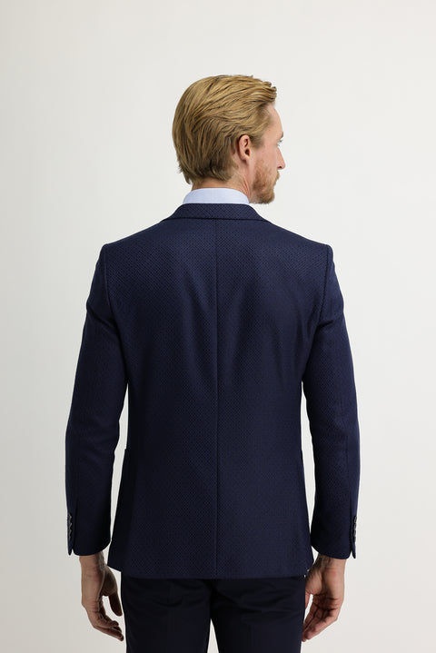 Blue 4 Drop Relaxed Fit Eyelet Jacket