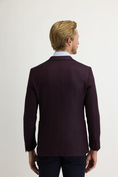 Burgundy 6 Drop Regular Fit Standard Cut Eyelet Jacket