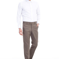 Mink 6 Drop Regular Fit Standard Cut Lycra Classic Fabric Trousers