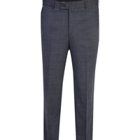 Füme Gri 4 Drop Relaxed Fit Rahat Kesim Klasik Desenli Kumaş Pantolon