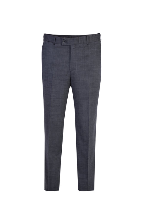 Füme Gri 4 Drop Relaxed Fit Rahat Kesim Klasik Desenli Kumaş Pantolon