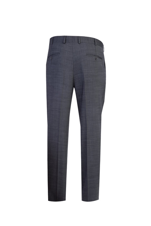Füme Gri 4 Drop Relaxed Fit Rahat Kesim Klasik Desenli Kumaş Pantolon