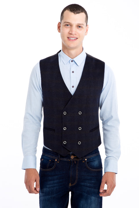 Anthracite Double-Breasted Vest