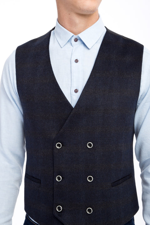 Anthracite Double-Breasted Vest