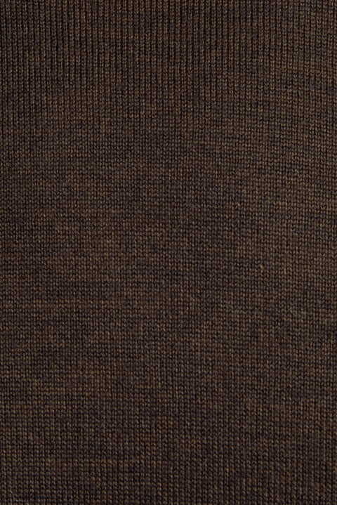 Coffee Half Turtleneck Wool Knit Sweater