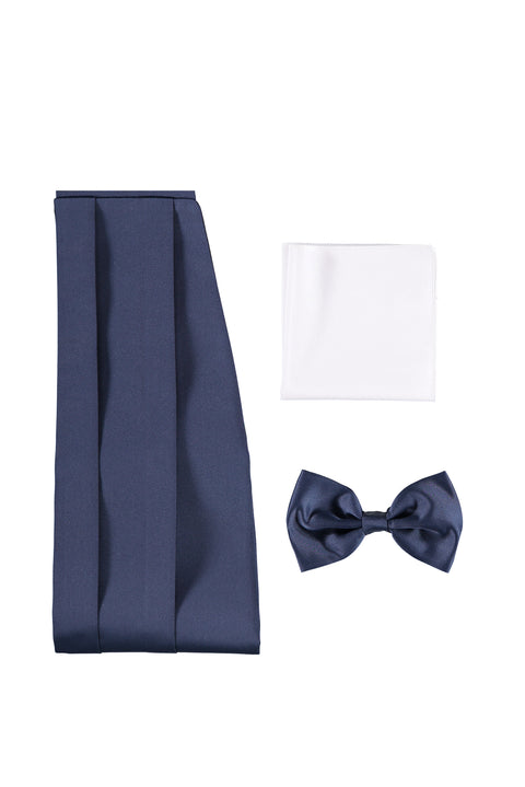 Navy Blue Bow Tie Set