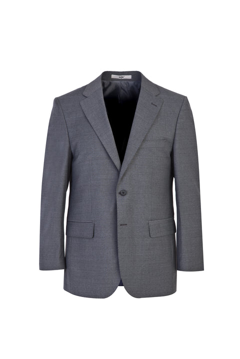 Medium Gray 4-Drop Relaxed Fit Wool Suit