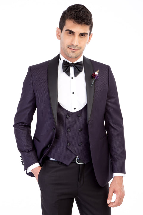 Mor 7 Drop Slim Fit Dar Kesim Smokin & Damatlık