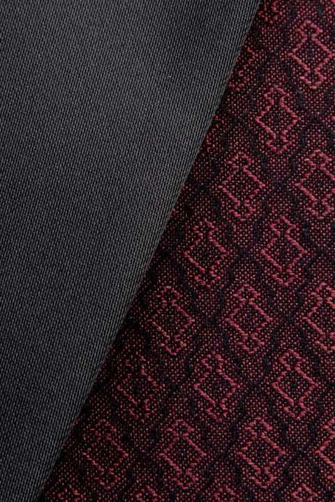 Burgundy 7 Drop Slim Fit Tuxedo & Groom Suit