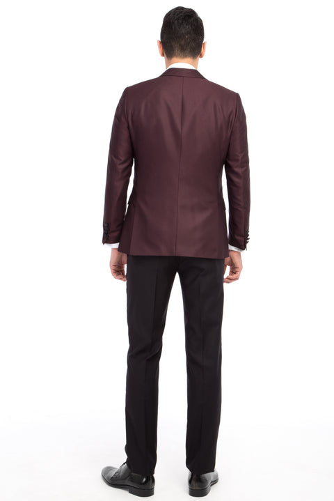 Burgundy 6 Drop Regular Fit Standard Cut Tuxedo & Groom Suit