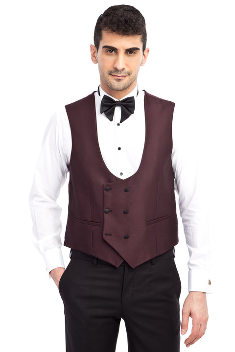 Burgundy 6 Drop Regular Fit Standard Cut Tuxedo & Groom Suit