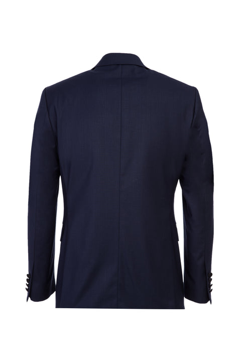 Lacivert Sivri Yaka 7 Drop Slim Fit Dar Kesim Smokin & Damatlık