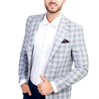 Blue 6 Drop Regular Fit Plaid Jacket
