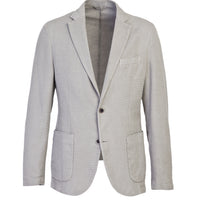Açık Gri 6 Drop Regular Fit Standart Kesim Desenli Ceket