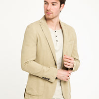 Beige 6 Drop Regular Fit Standard Cut Patterned Sport Wash Jacket
