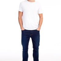 Blue Slim Fit Narrow Cut Stretch Denim Pants