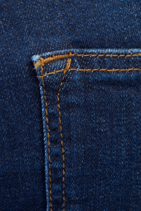 Blue Slim Fit Narrow Cut Stretch Denim Pants