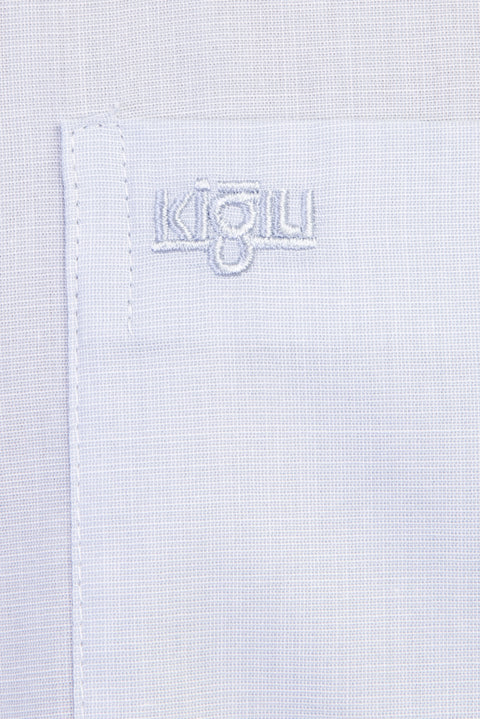 Light Grey Long-Sleeve Classic Shirt