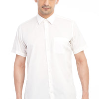 Krem Regular Fit Kısa Kol Gömlek