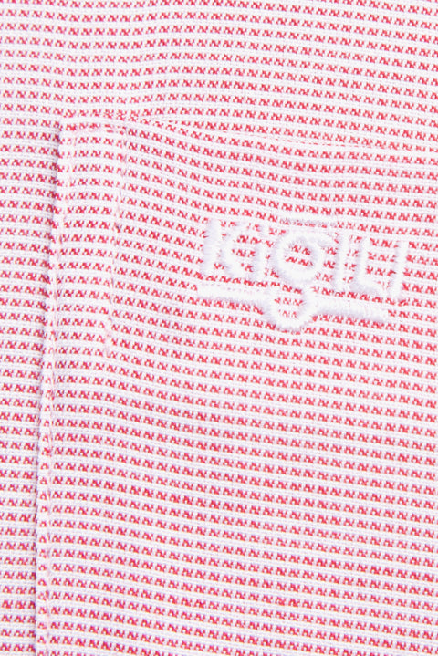 Red Short-Sleeved Patterned Classic Shirt