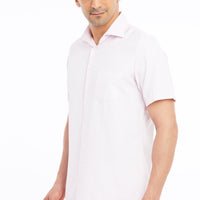 Beyaz Kısa Kol Regular Fit Desenli Gömlek