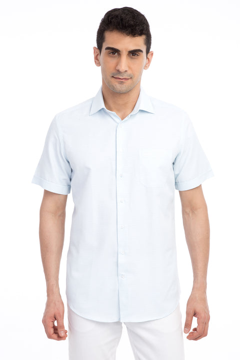 Beyaz Kısa Kol Regular Fit Gömlek