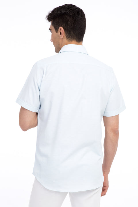 Beyaz Kısa Kol Regular Fit Gömlek