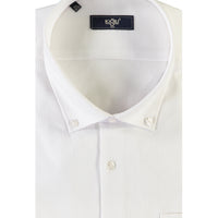 White Plus Size Short Sleeve Sport Cotton Shirt