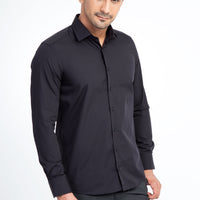 Siyah Uzun Kol Slim Fit Dar Kesim Gömlek