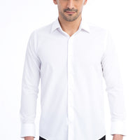 White Long Sleeve Slim Fit Narrow Cut Shirt