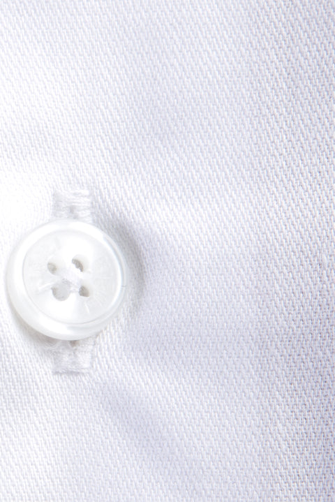 White Long Sleeve Non-Iron Satin Slim Fit Shirt
