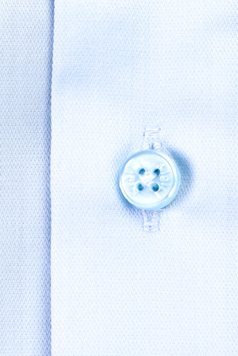 Light Blue Long Sleeve Non-Iron Satin Slim Fit Shirt