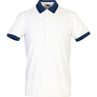 Cream Polo Collar Slim Fit T-shirt