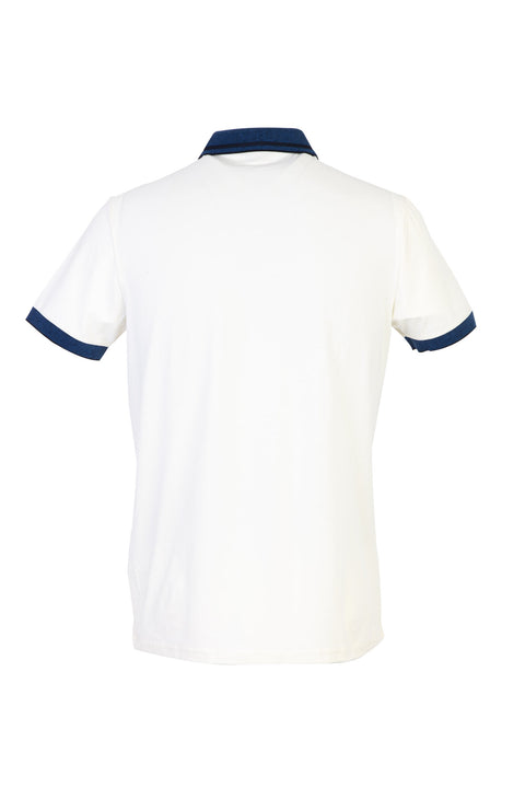 Cream Polo Collar Slim Fit T-shirt