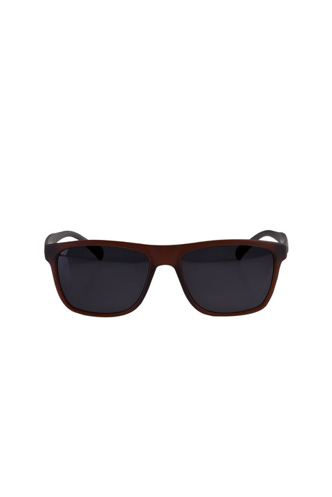 Coffee-colored UV-protected bone-framed sunglasses