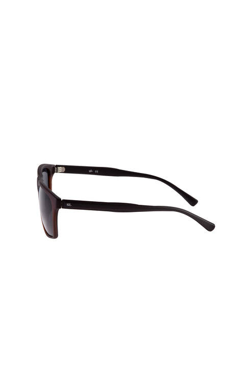 Coffee-colored UV-protected bone-framed sunglasses