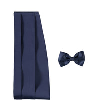 Navy Blue Bow Tie Set