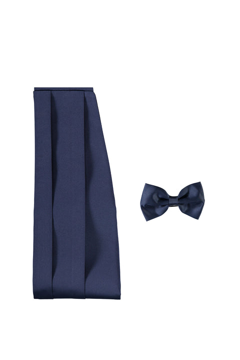 Navy Blue Bow Tie Set