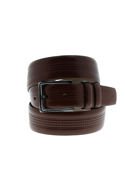 Tan Classic Patterned Belt