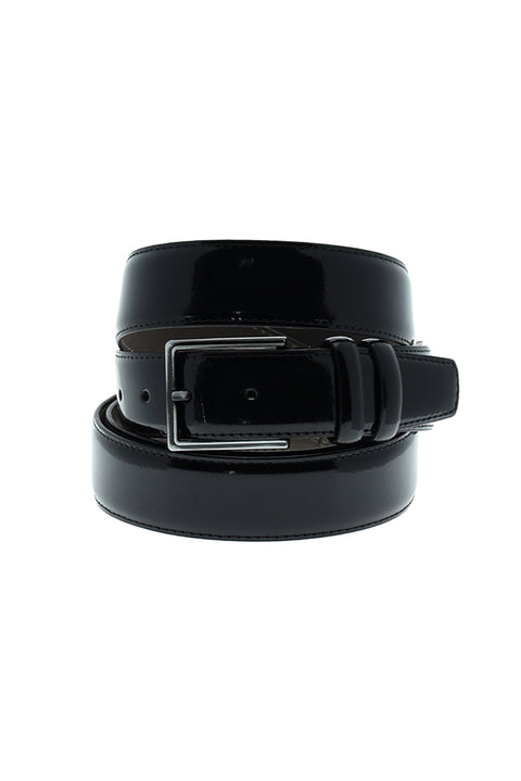 Black Plus Size Classic Patent Leather Belt