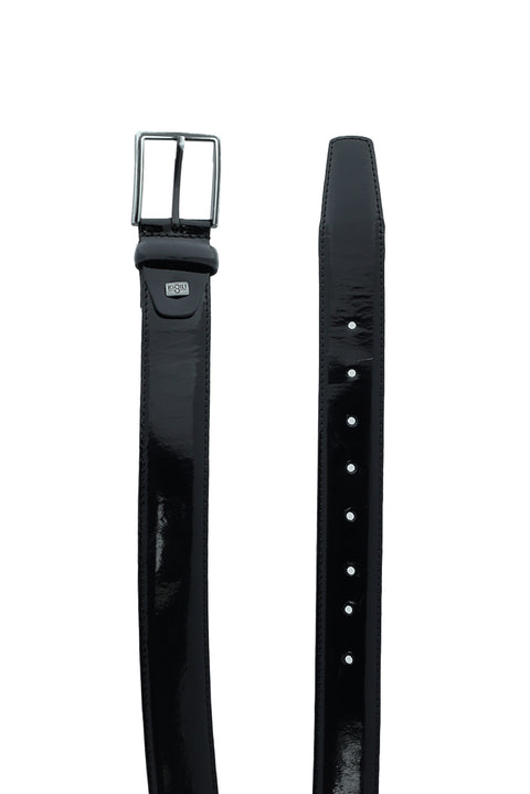 Black Plus Size Classic Patent Leather Belt