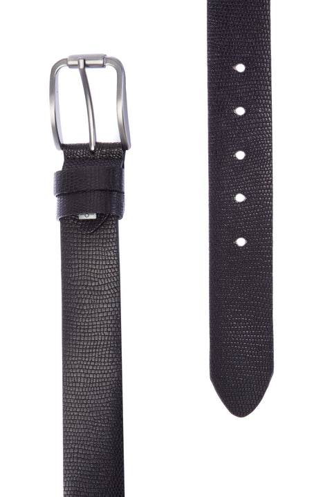 Black Patterned Sports Belt