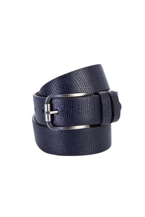 Navy Blue Patterned Sport Belt