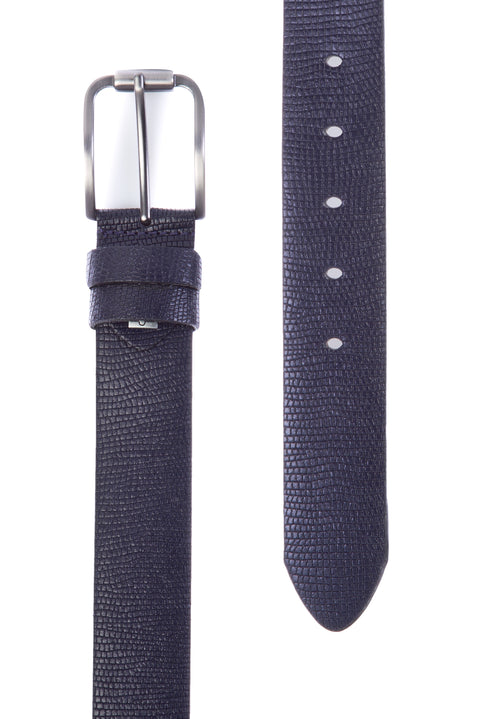 Navy Blue Patterned Sport Belt