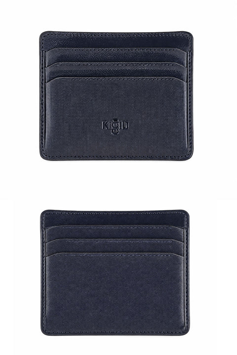 Orta Lacivert Desenli 3'lü Kemer & Cüzdan & Kartlık Hediye Kutulu Set