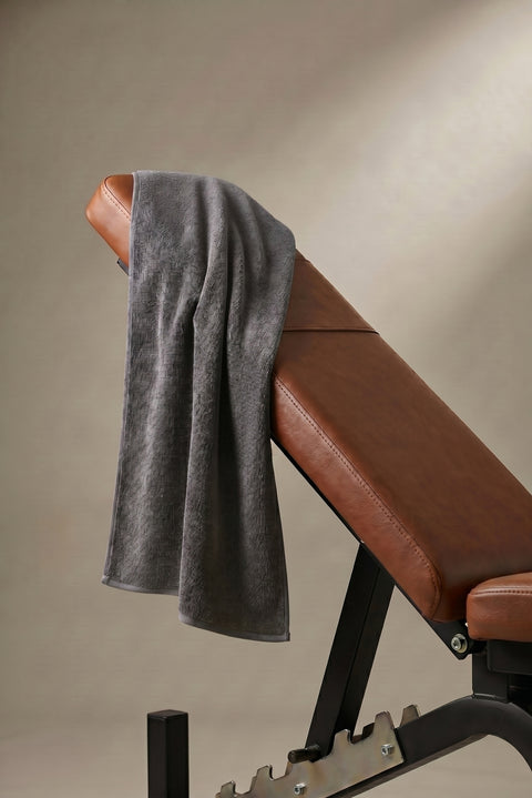 Anthracite Cotton Sports Towel (30x100 cm)