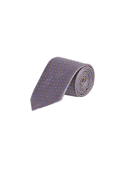 Medium Gray Patterned Tie