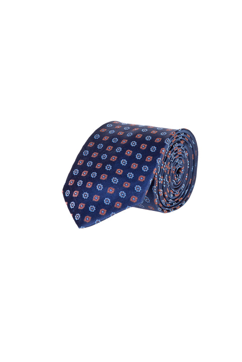 Navy Patterned Tie