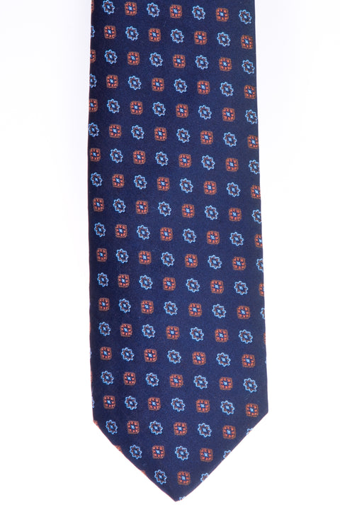 Navy Patterned Tie