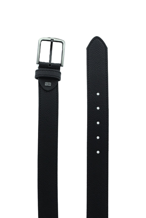 Black Sport Patterned Belt